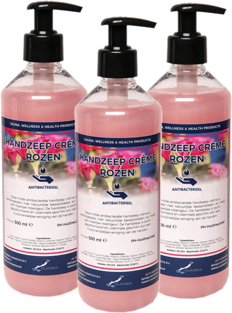 Splashbox Cosmetics Handzeep Rozen 500ml - 3 Stuks