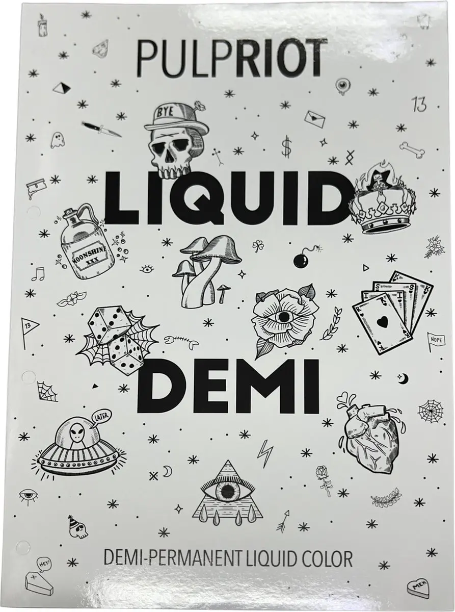 Pulp Riot Demi-Permanent Liquid Color Kleurenkaart 30 Kleuren