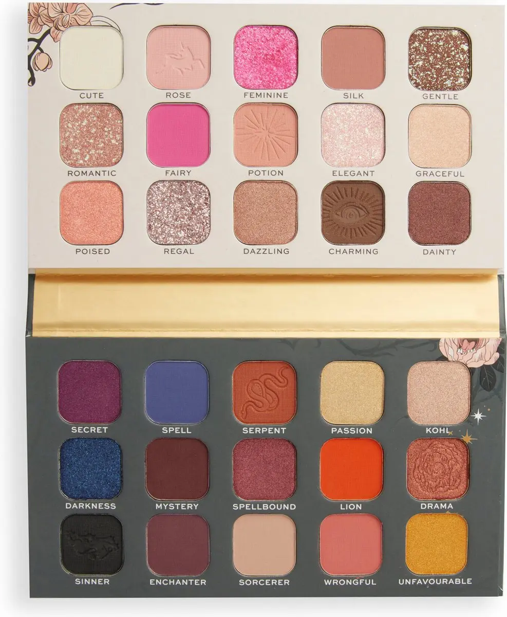 Makeup Revolution x The School Of Good & Evil Spell Book Oogschaduw Palette - 30 Kleuren