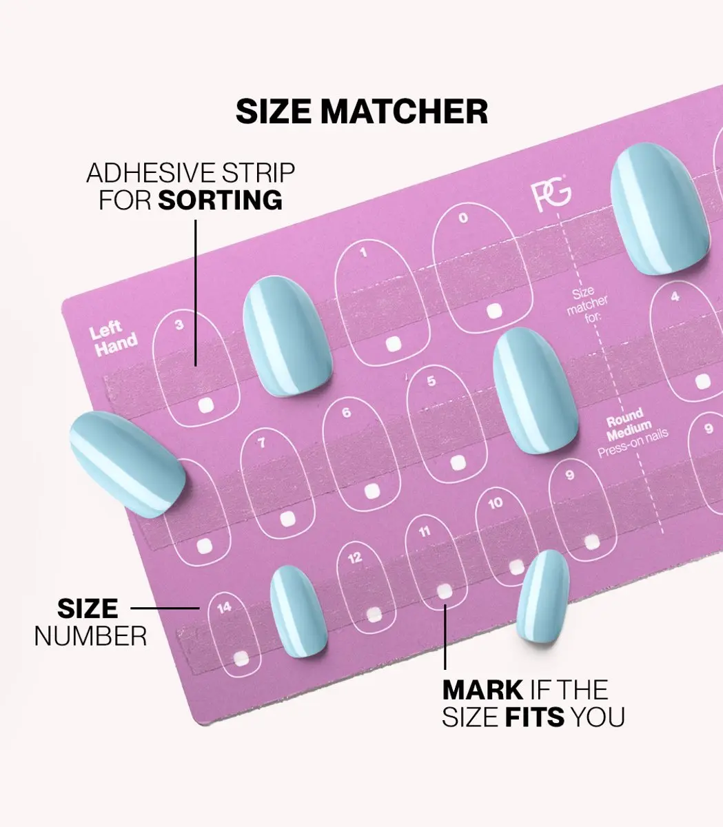 Pink Gellac Press On Nagels 266 Baby Blue - 30 Stuks