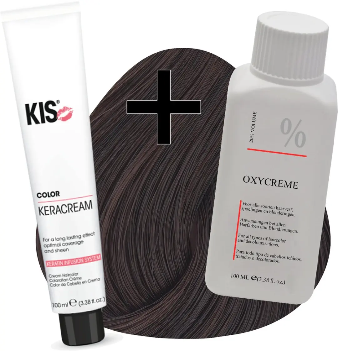 KIS Haarverfset 5H Licht Hazelnoot Bruin 100ml
