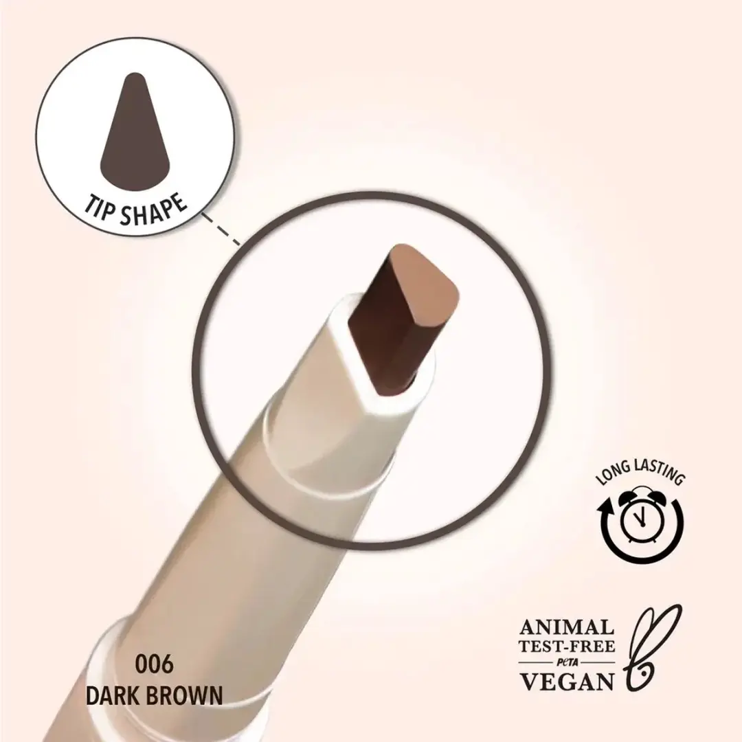 Moira Angled Brow Pencil 006 Dark Brown - 5g