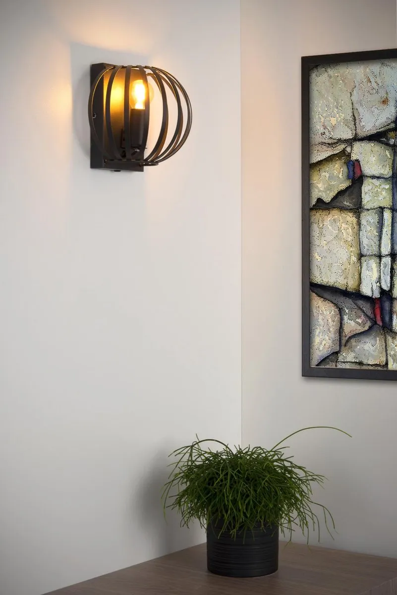 Lucide Manuela Wandlamp E14 - Zwart