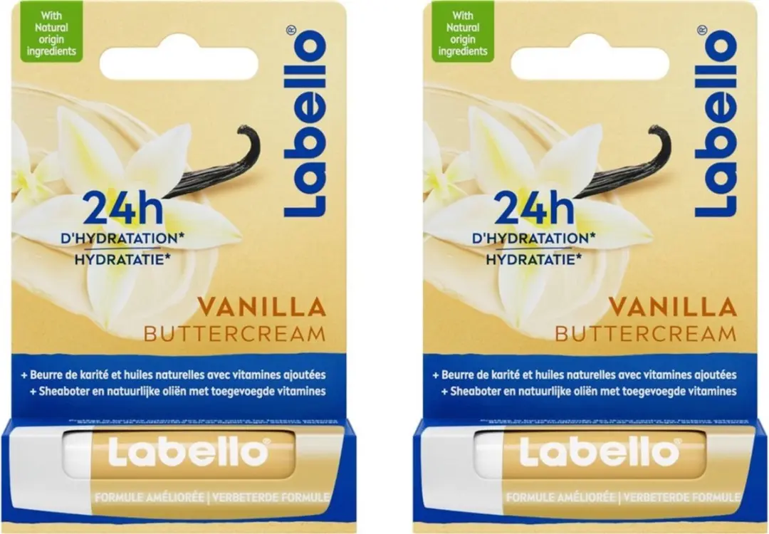 Labello Vanilla Buttercream Lipbalsem - 9.6g (2x4.8g)