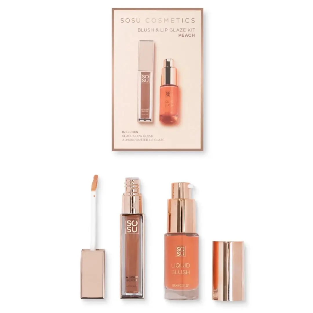 Sosu Blush and Lip Glaze Giftset - 2x14ml Peach