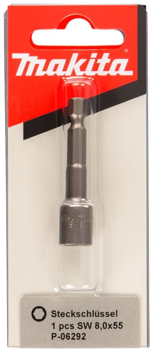 Makita P-06292 Dopsleutel 8,0x55mm 1/4 ZK Vorm E