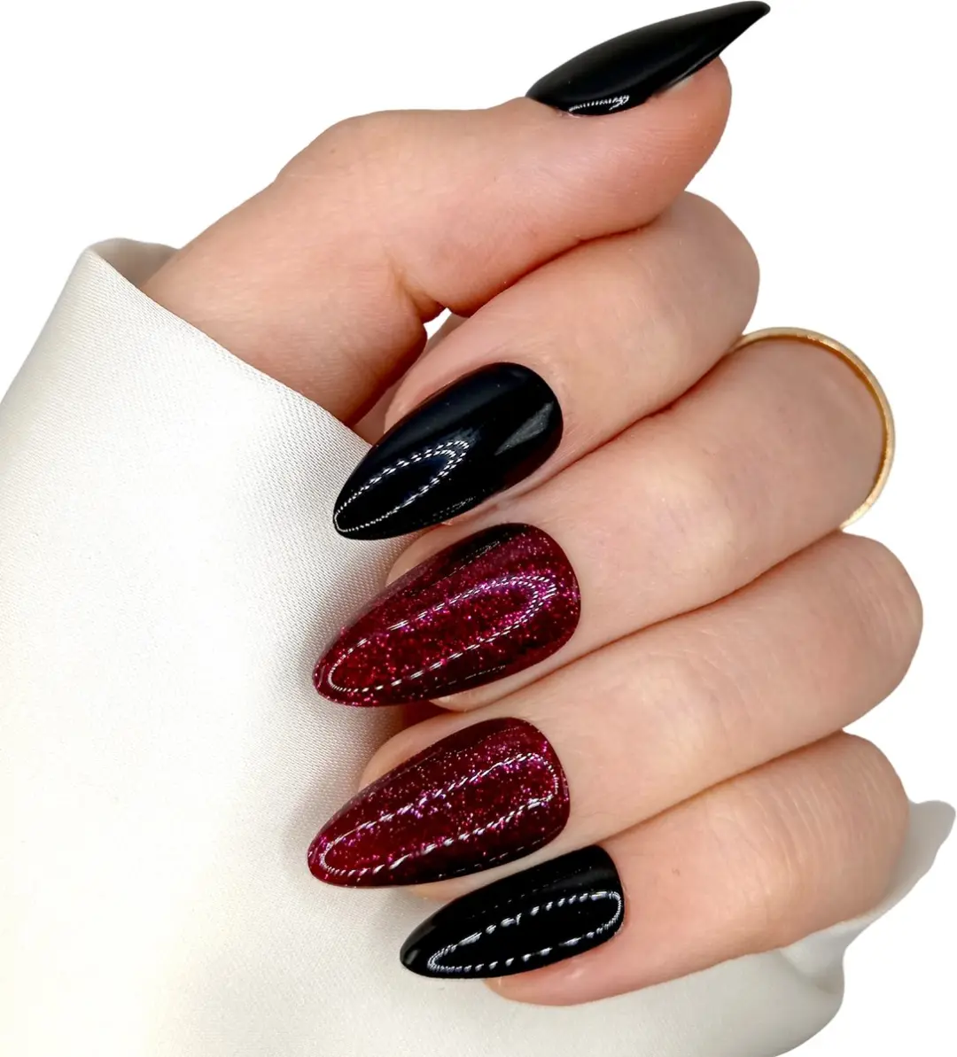 SD Press on Nails B-185 Plaknagels Stiletto