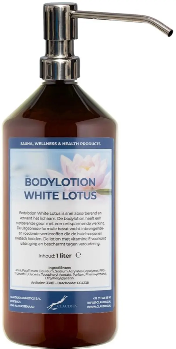 Splashbox Cosmetics Bodylotion White Lotus 1L - RVS Pompsysteem