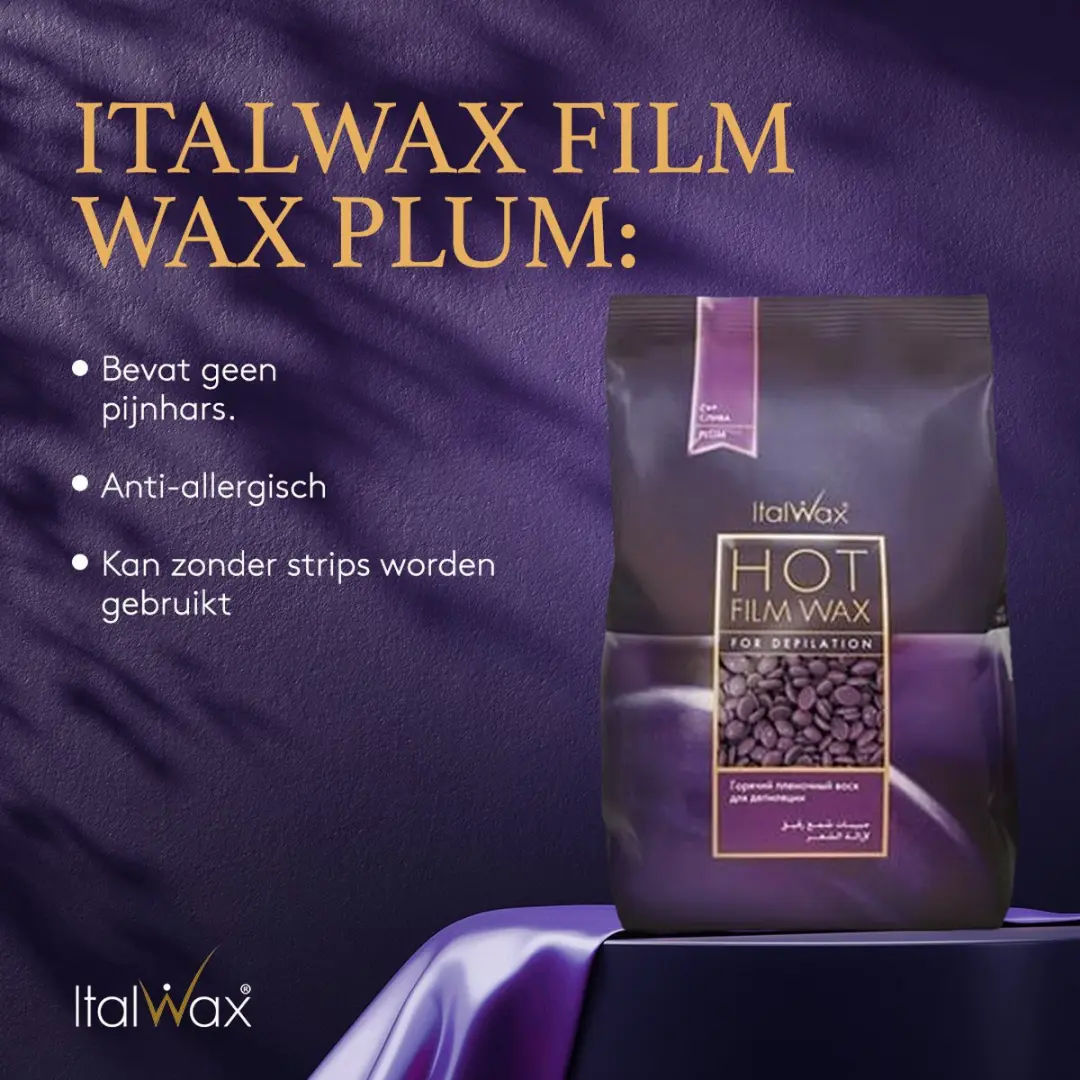 Italwax Film Wax Plum 2kg - Professionele Harswax