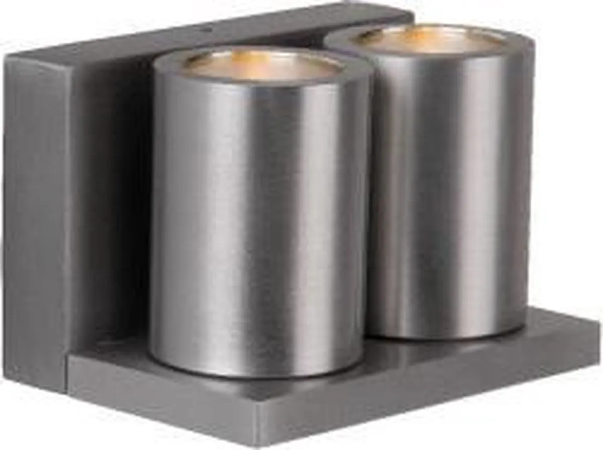 Lucide Out-Line Wantlamp Dubbel-ALU