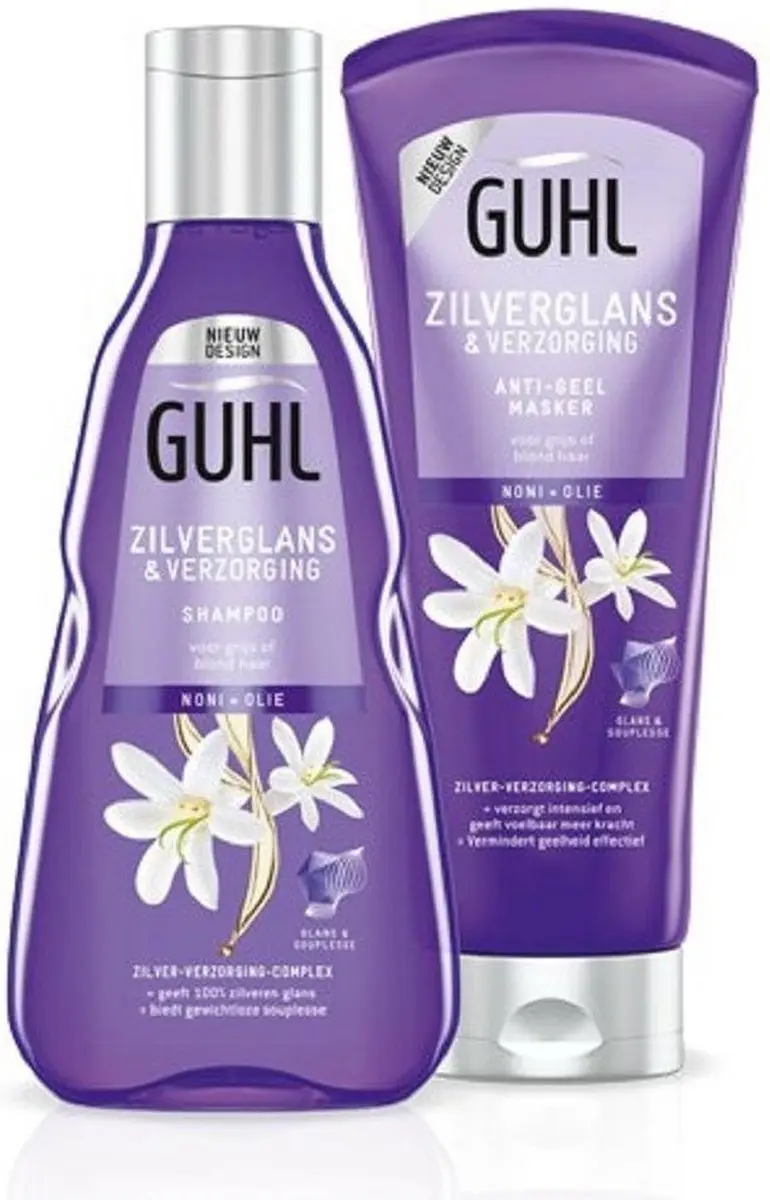 Guhl Zilverglans & Verzorging Anti-Geel Haarmasker 4x200ml