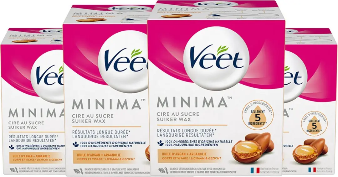 Veet Warme Wax Minima Arganolie - 4x250ml