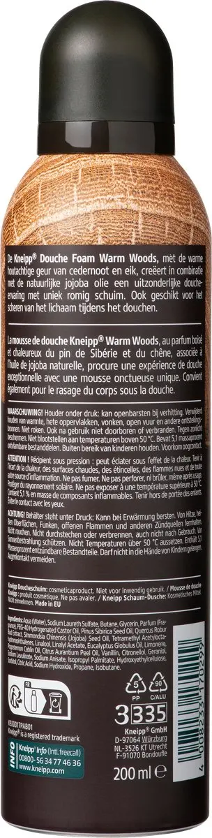 Kneipp Men Warm Woods Douche Schuim 200ml