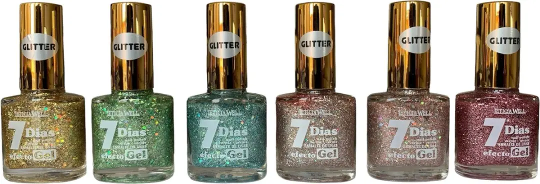 Leticia Well Nagellak 333 - Transparant Roze Glitters 13ml