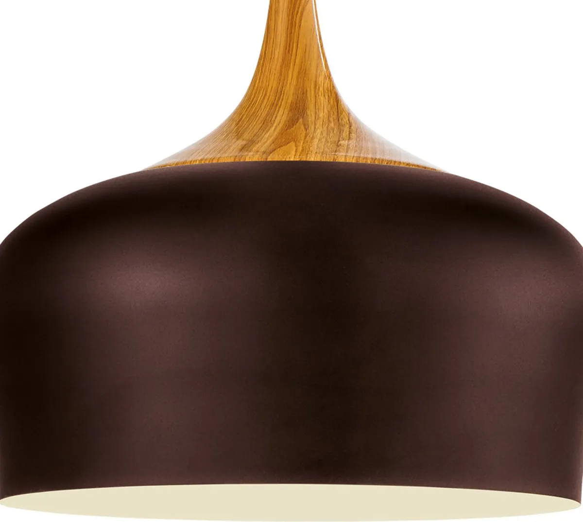 Eglo Obregon Hanglamp - 1 Licht - Ø350mm - Bruin/Creme/Eik