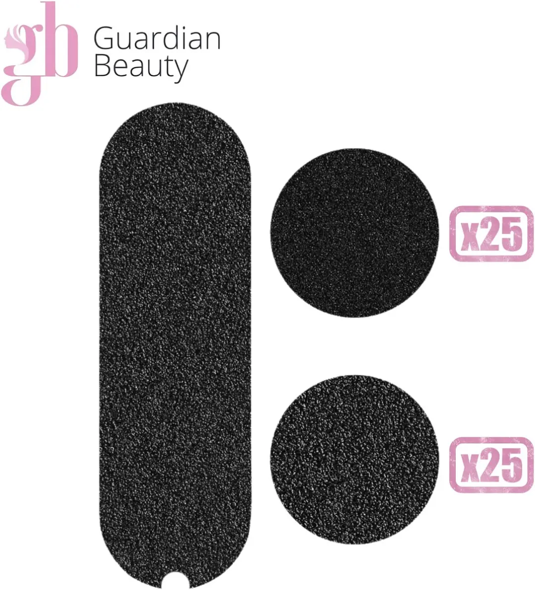 Guardian Beauty Pedicurevijlpads 50 Stuks - Zwart