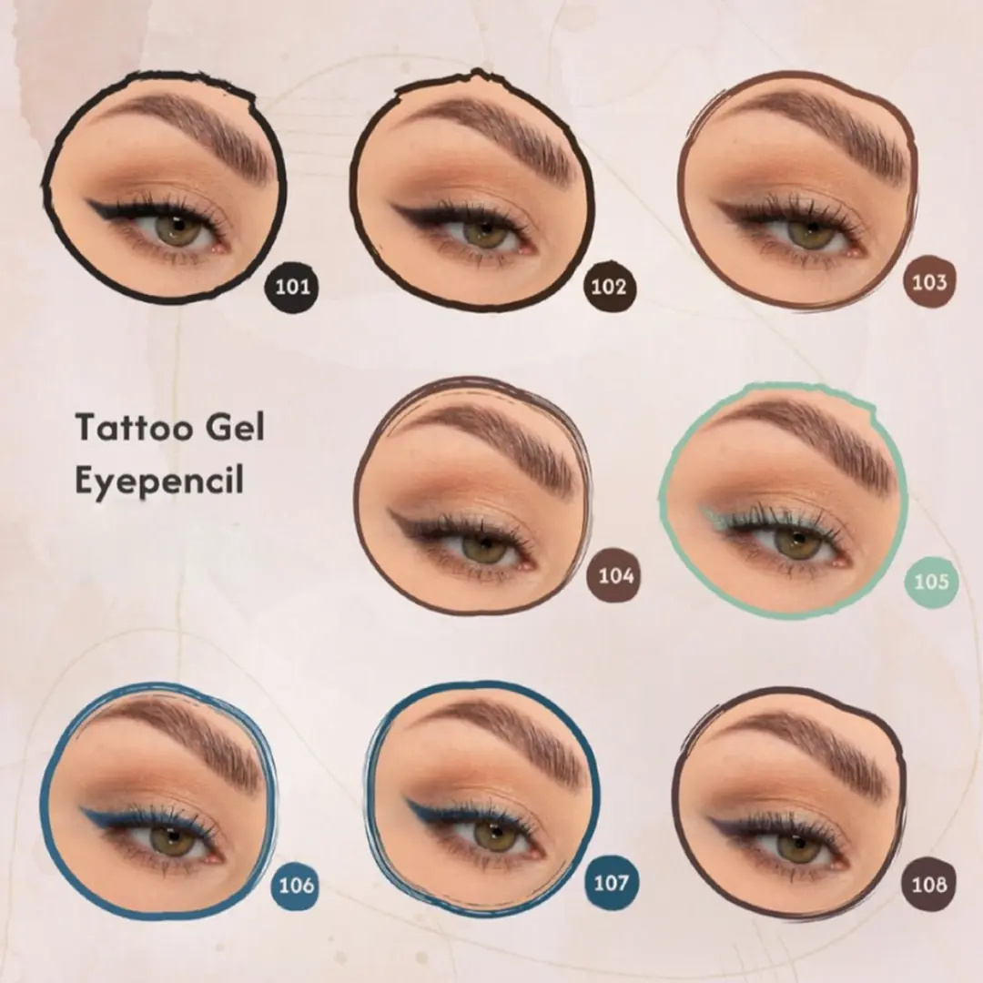 Golden Rose Tattoo Gel Eyepencil 104 - Bruin Glitter