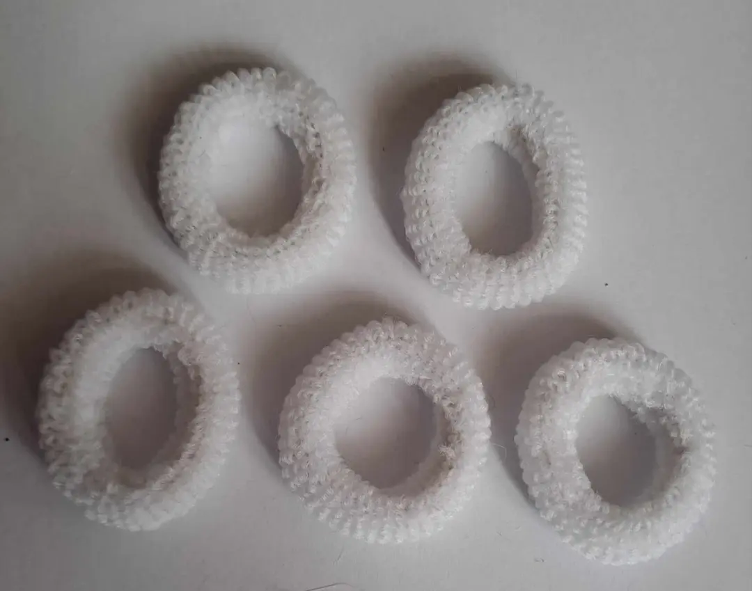 Haarsoires Haarelastiekjes Mini 1cm - Wit - 150 Stuks