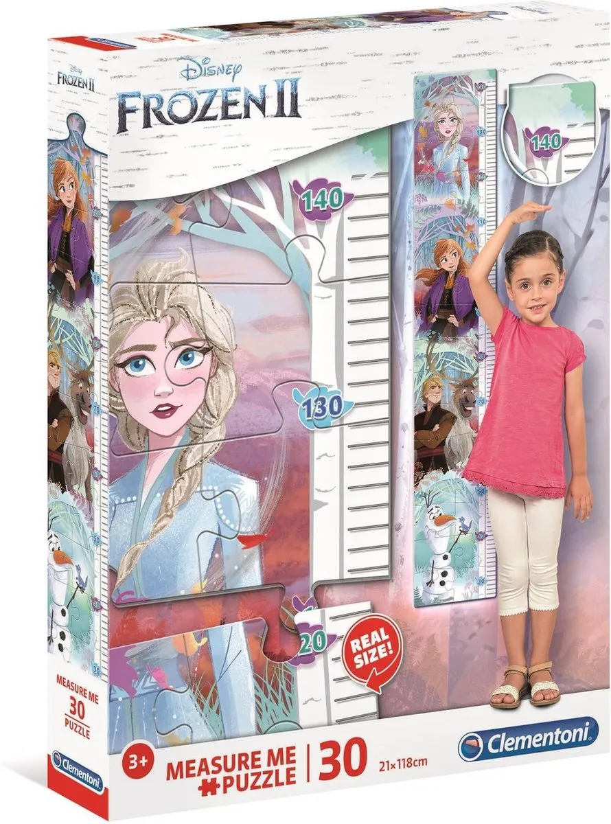 Clementoni PZL Measure Me Frozen 2 Puzzel - 30 Stuks - Multicolor