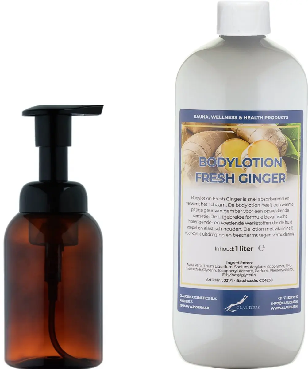 Splashbox Cosmetics Zeepdispenser 300ml + Bodylotion 1L Fresh Ginger