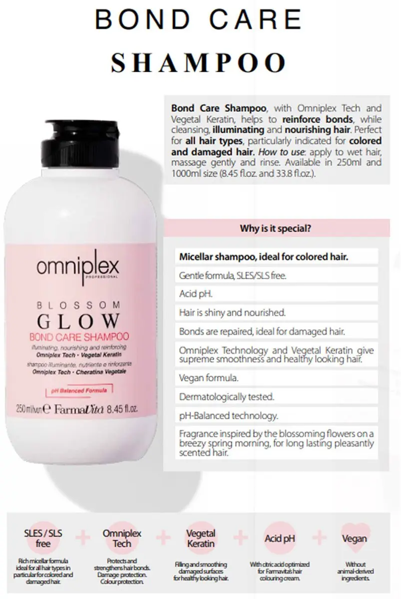 Farmavita Omniplex Blossom Glow Bond Care Shampoo 1000ml