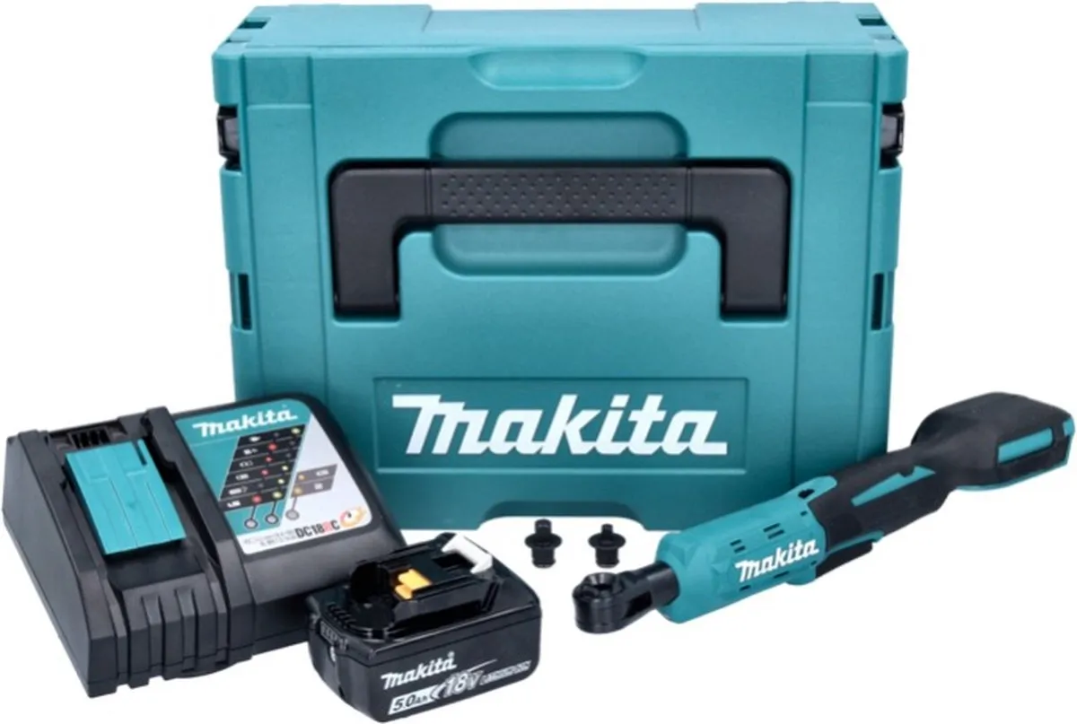 Makita DWR 180 RT1J Accu-ratelsleutel 18V 47,5Nm - 5,0Ah + Oplader