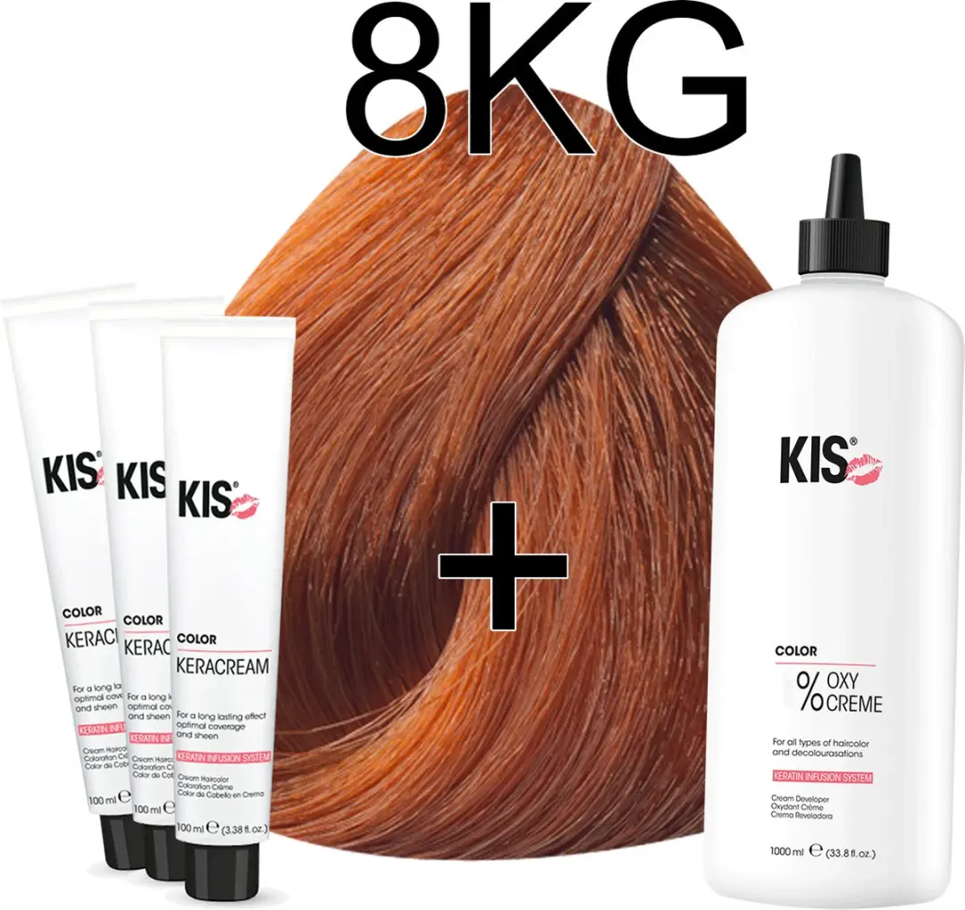 KIS KeraCream Color Licht Koper Goudblond Haarverfset 100ml
