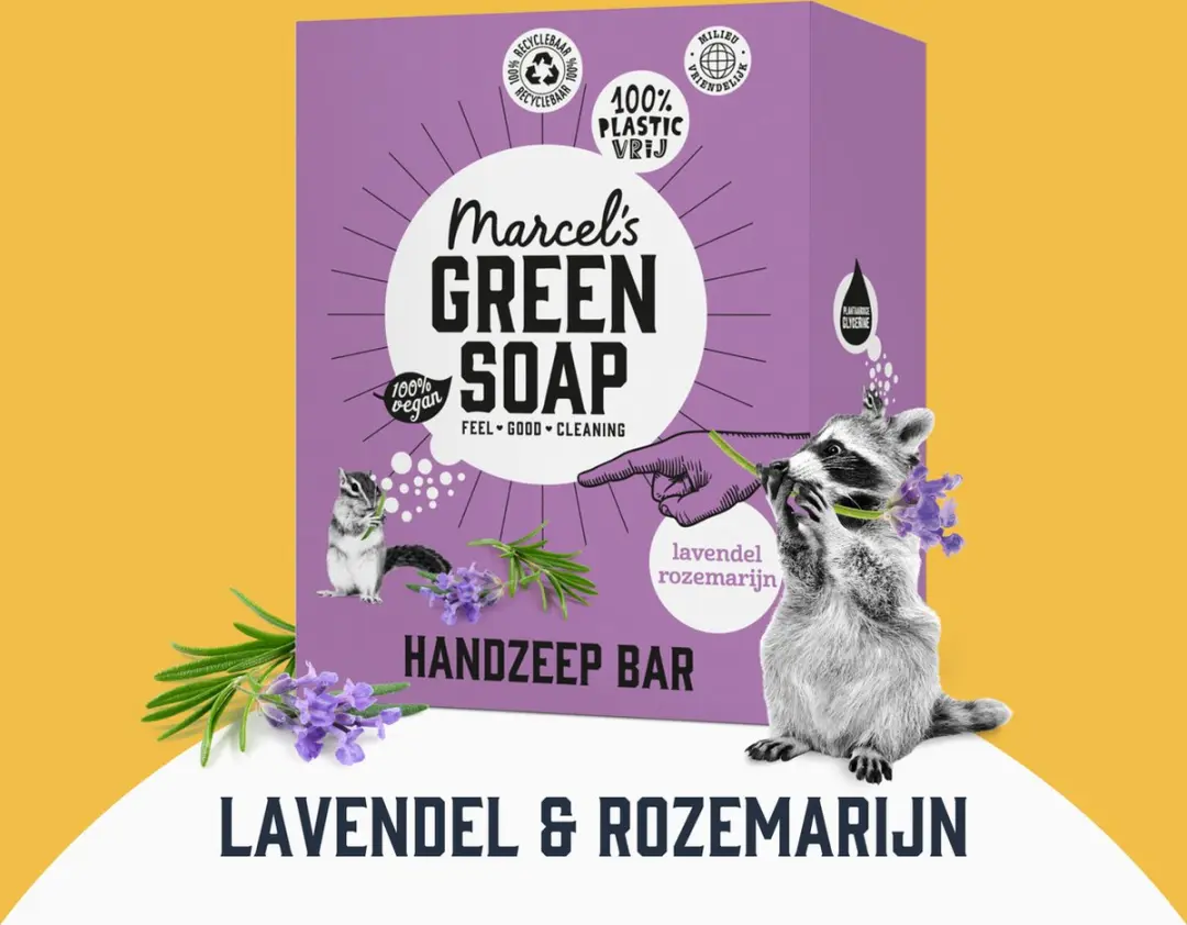 Marcel's Green Soap Handzeep Bar Lavendel & Rozemarijn - 6x90g