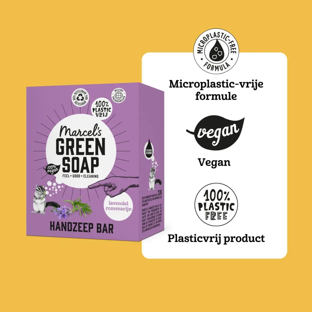 Marcel's Green Soap Handzeep Bar Lavendel & Rozemarijn - 6x90g
