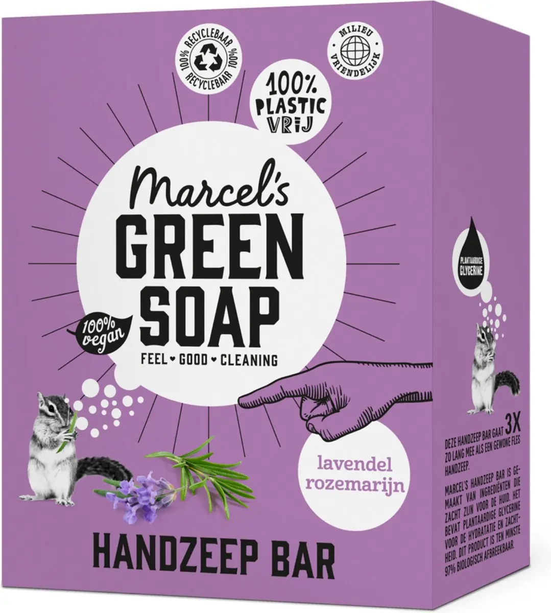 Marcel's Green Soap Handzeep Bar Lavendel & Rozemarijn - 6x90g