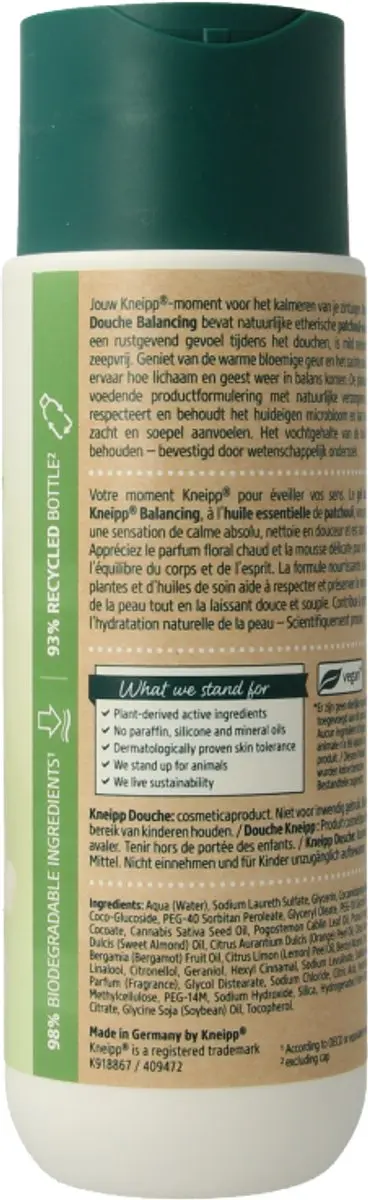 Kneipp Douche Patchouli 200ml