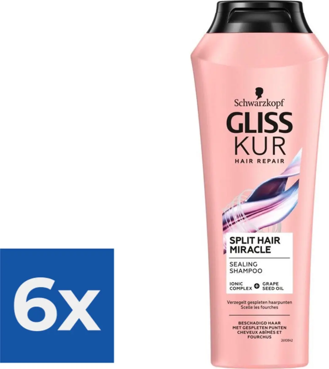 Gliss Kur Split Hair Miracle Shampoo - 6x370ml
