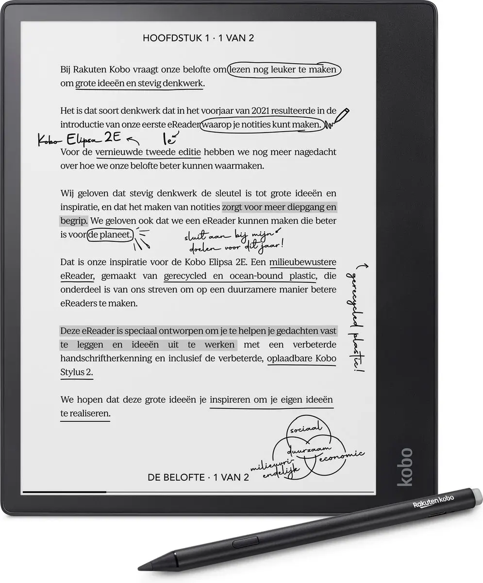 Kobo Elipsa 2E N605-KU-BK-K-BU E-reader