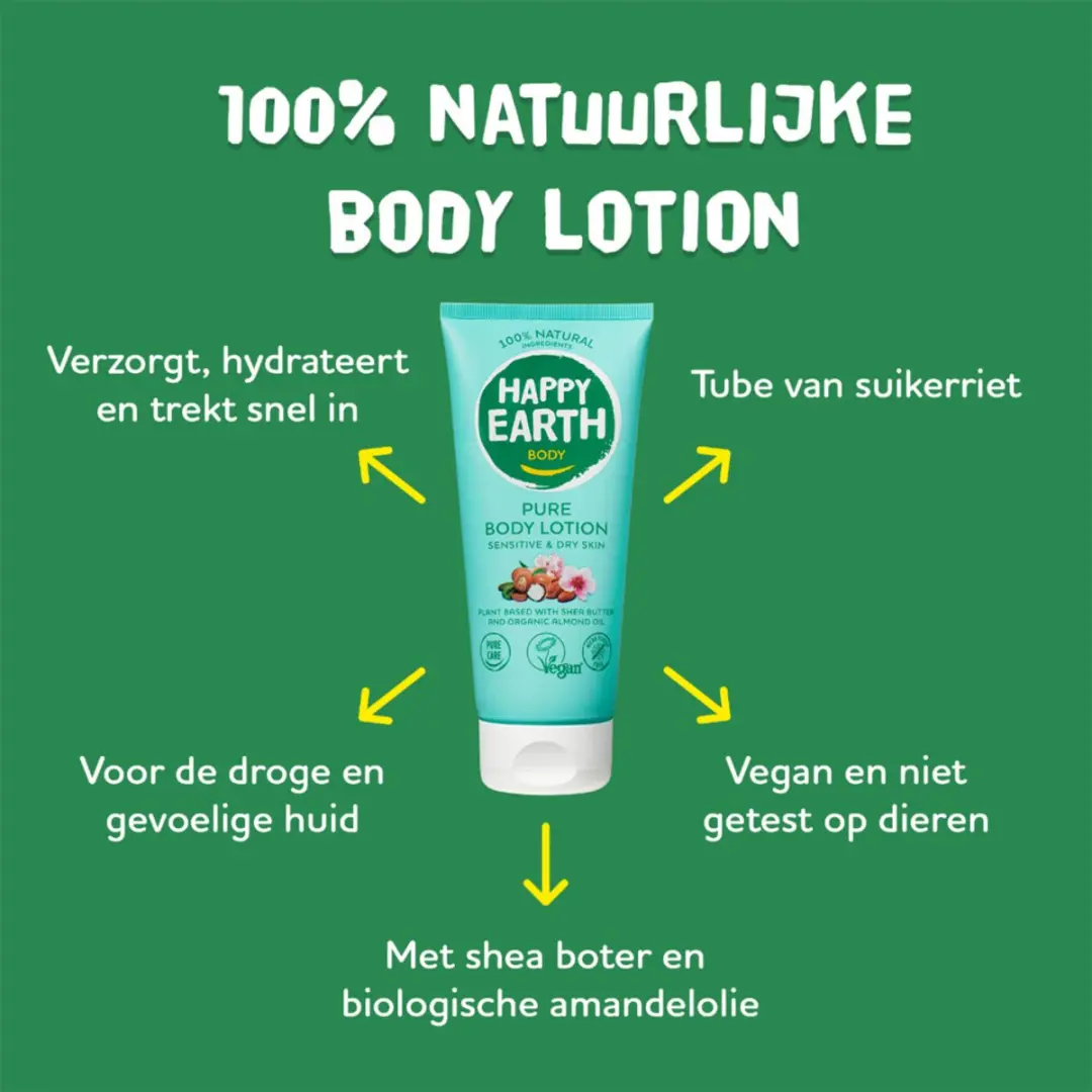 Happy Earth Bodylotion Sensitive & Droge Huid 200ml