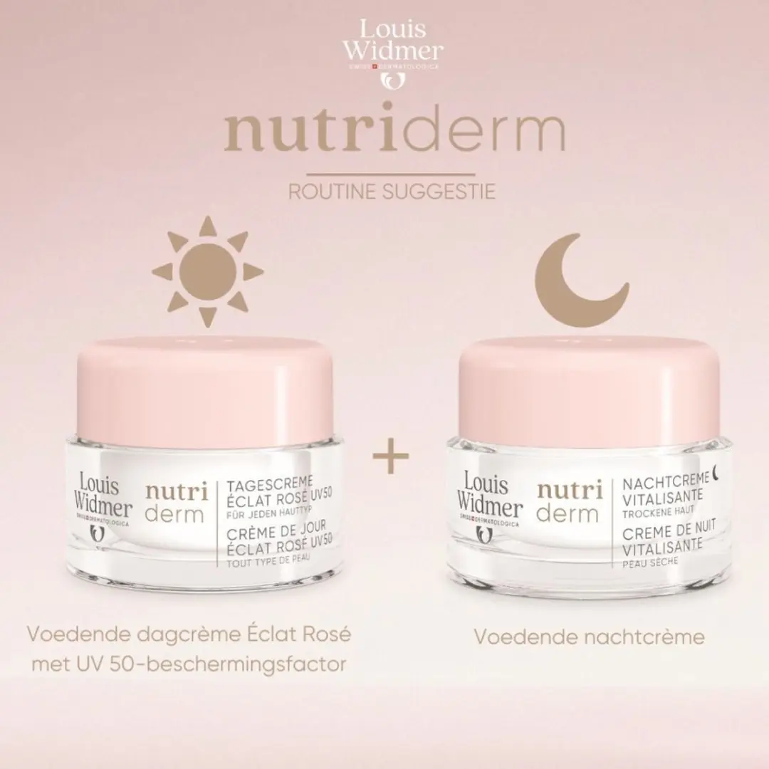Louis Widmer Nutriderm Dagcrème Éclat Rosé UV SPF 50 - 50ml