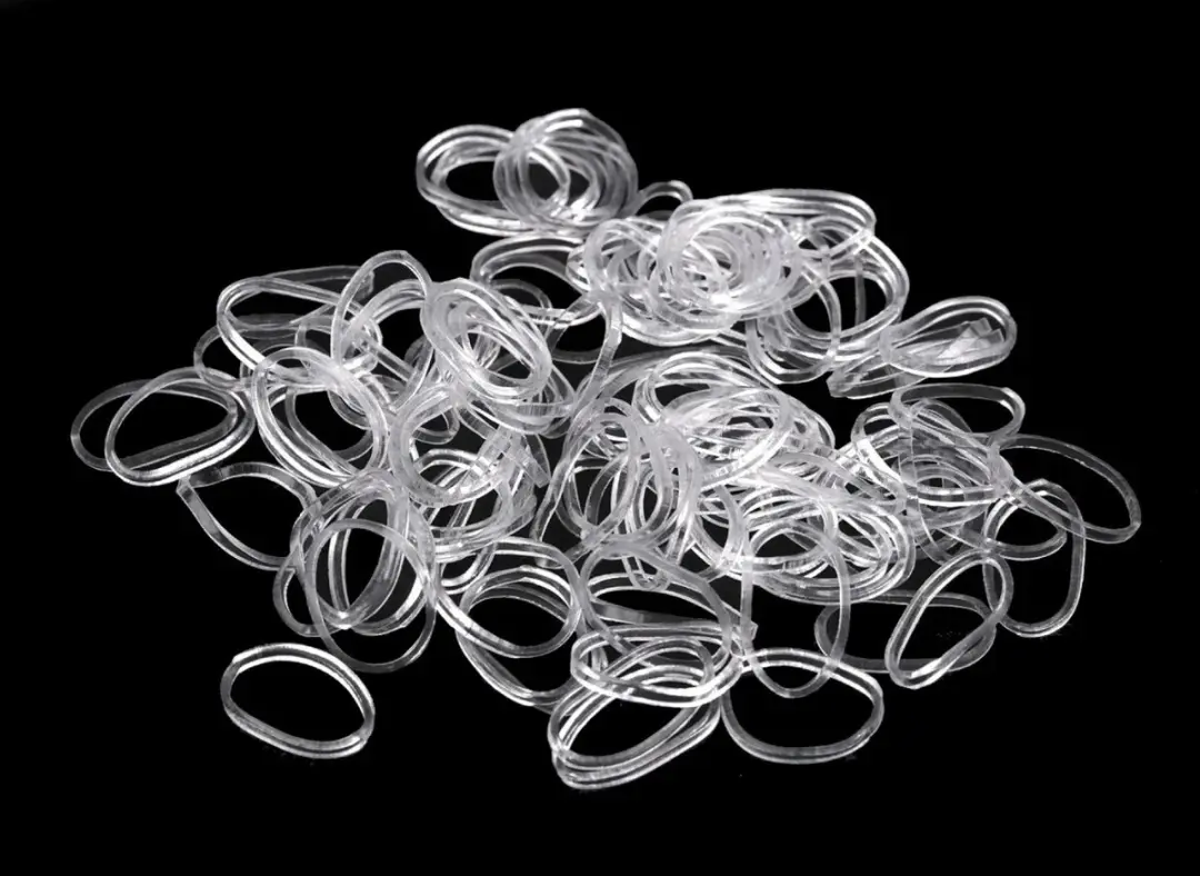 Haarsoires Haarelastiekjes Mini 1cm - Transparant - 100 Stuks