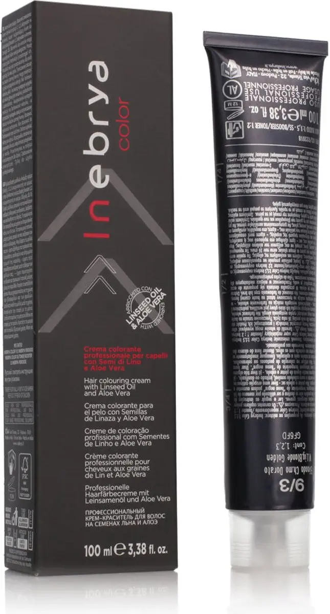Inebrya Permanent Haarkleur 9/3 Very Light Blonde Golden 100ml