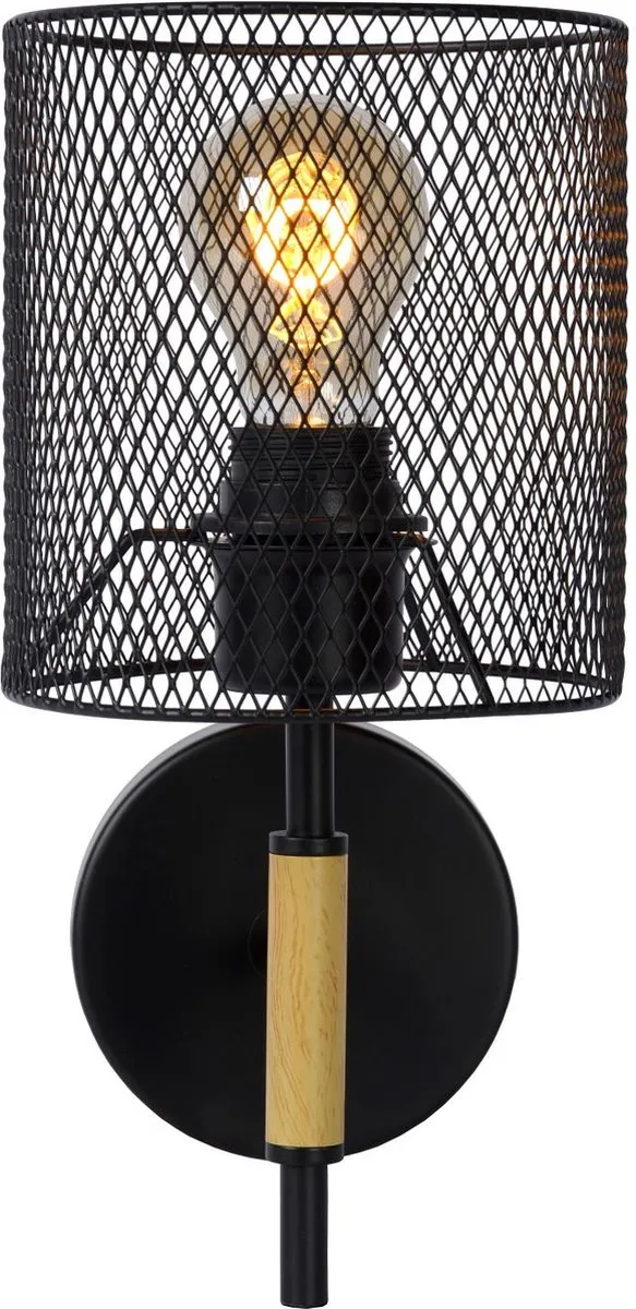 Lucide BASKETT Wandlamp E27 - Zwart