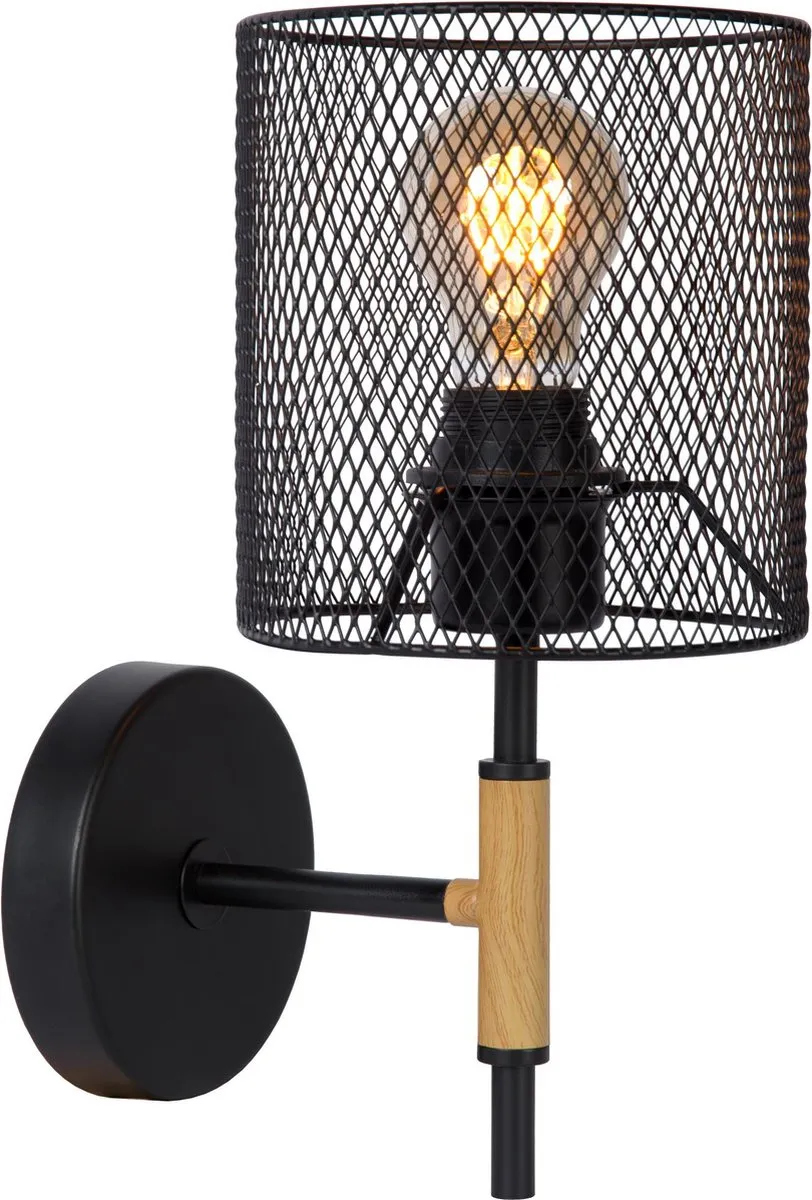 Lucide BASKETT Wandlamp E27 - Zwart