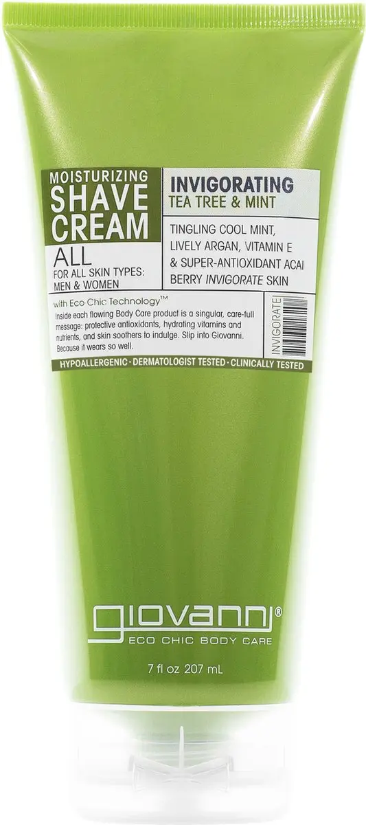 Giovanni Cosmetics Moisturizing Shave Cream Tea Tree & Mint 207ml