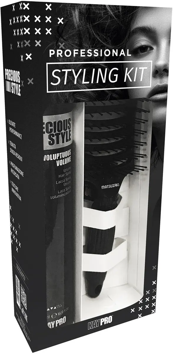 KayPro Precious Style Kit Haarspray 500ml + Paddleborstel