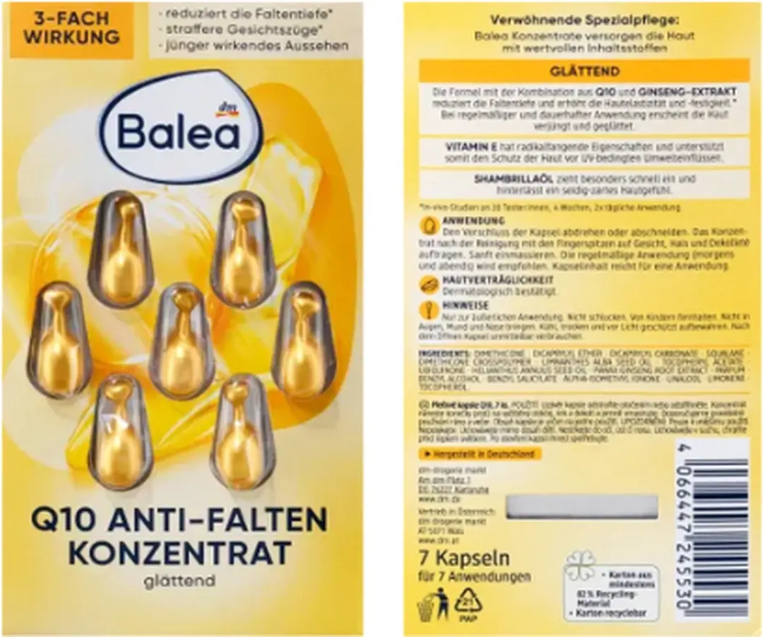 Balea Concentraat Q10 Capsules - 35 Stuks