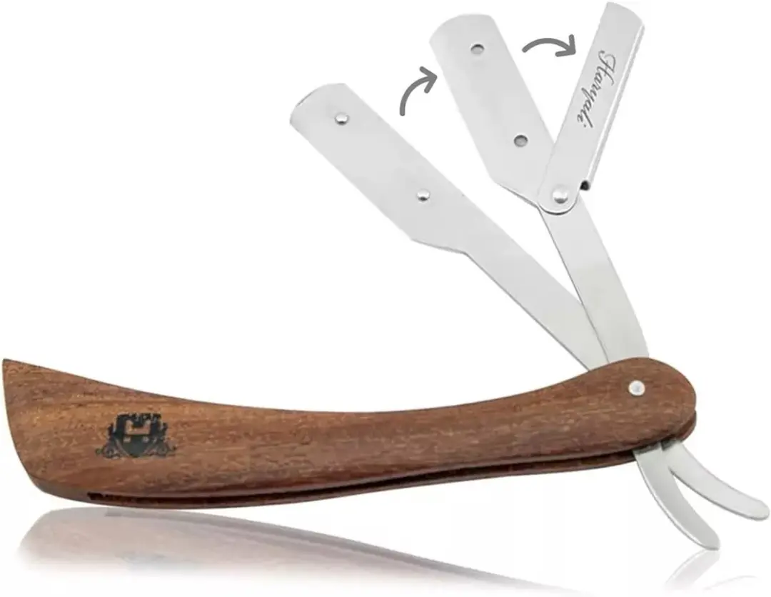 Haryali London Complete Scheerset Hout Metaal - 5 Stuks - Bruin