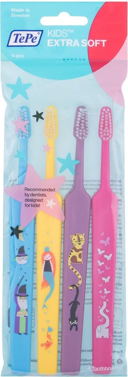 TePe Kids Extra Soft Tandenborstel - 4 Stuks - afbeelding 6 van 6