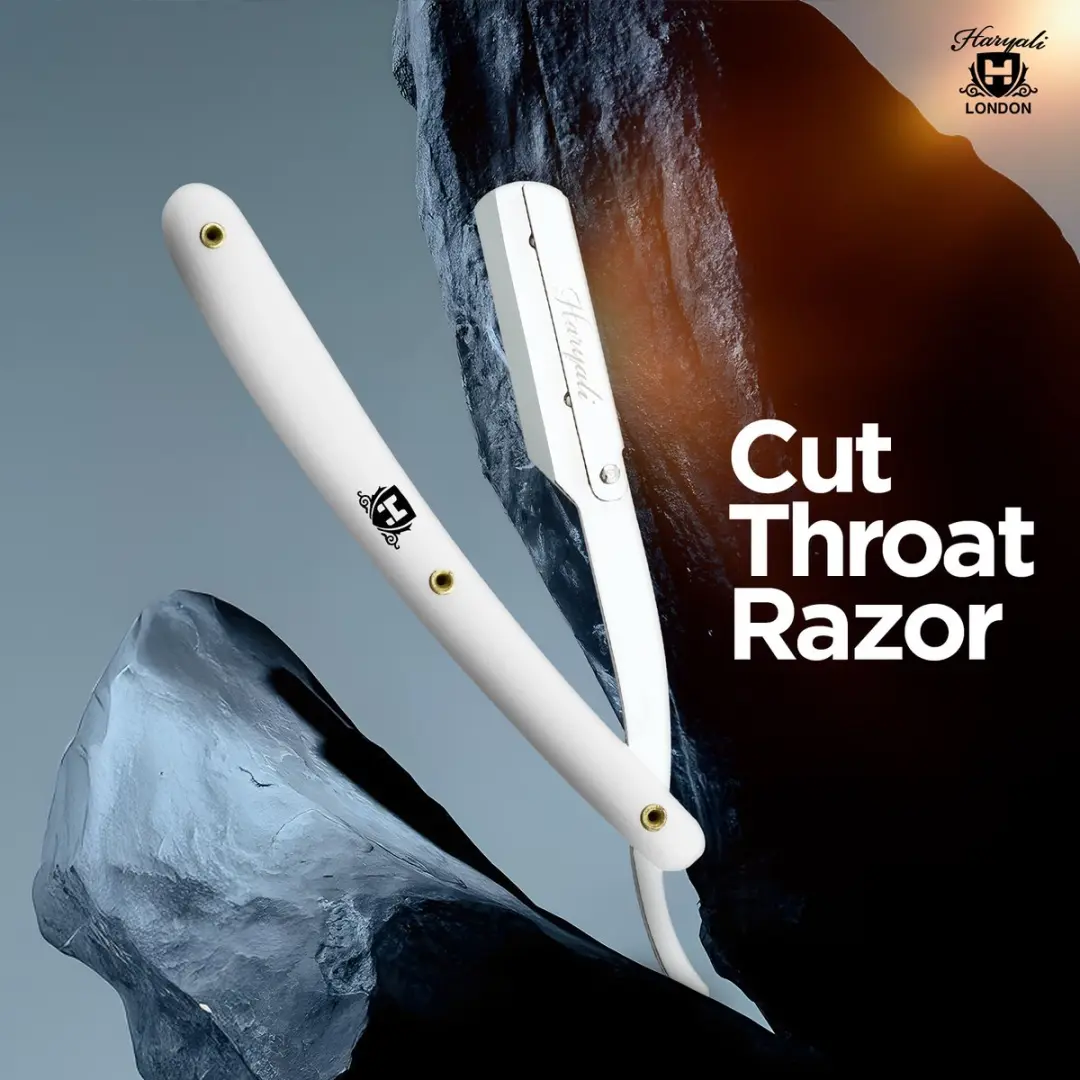 Haryali London Cut Throat Scheermes - 1 Mesje - Wit