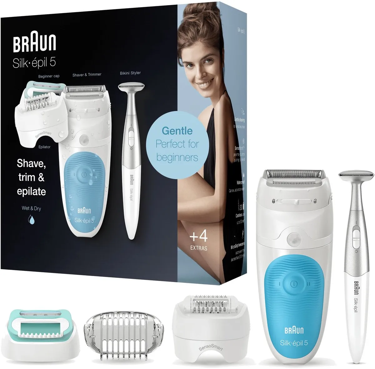 Braun Silk-épil 5 5-810 Epilator - 3 Opzetstukken