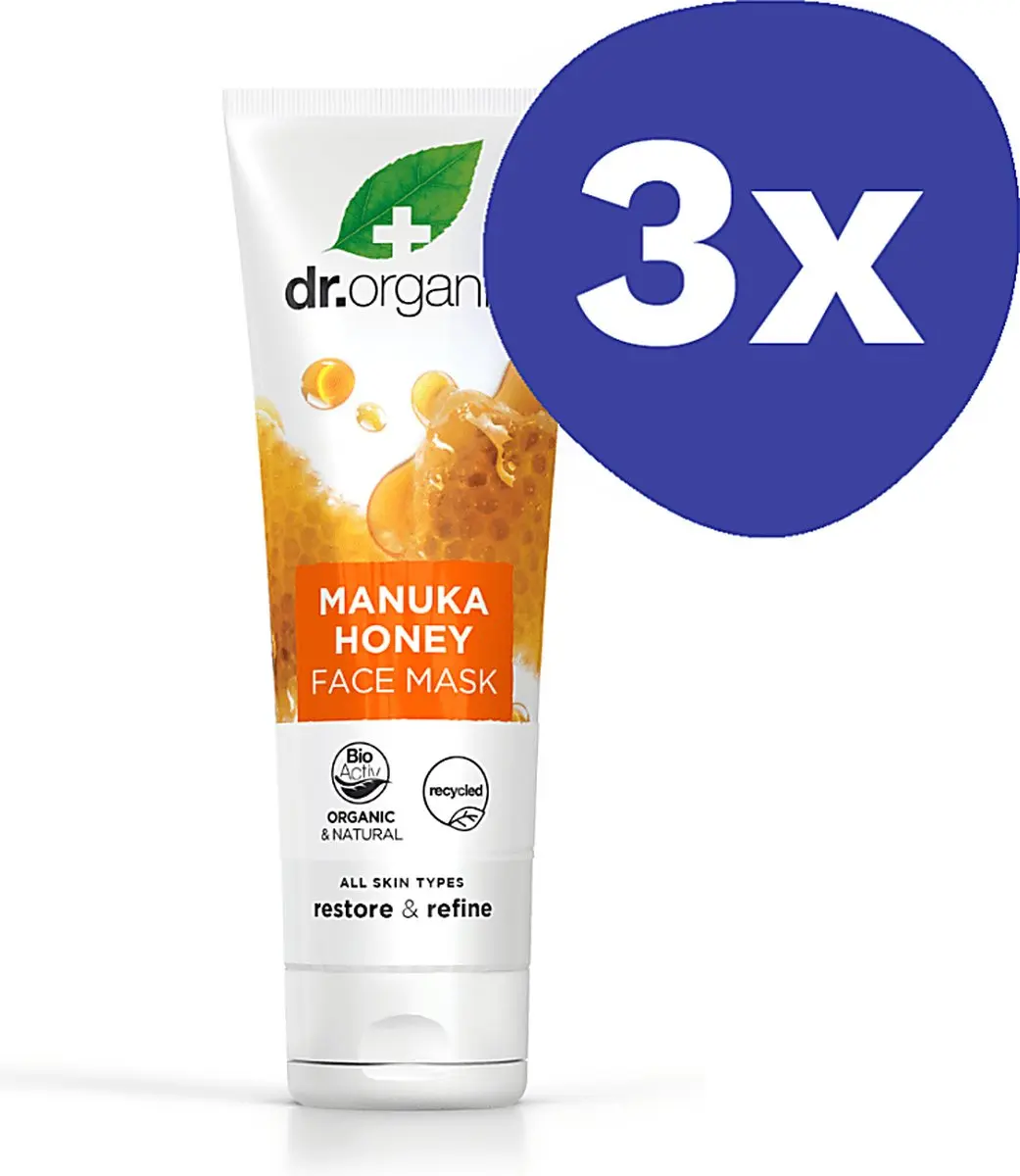 Dr Organic Manuka Honing Gezichtsmasker 3x125ml