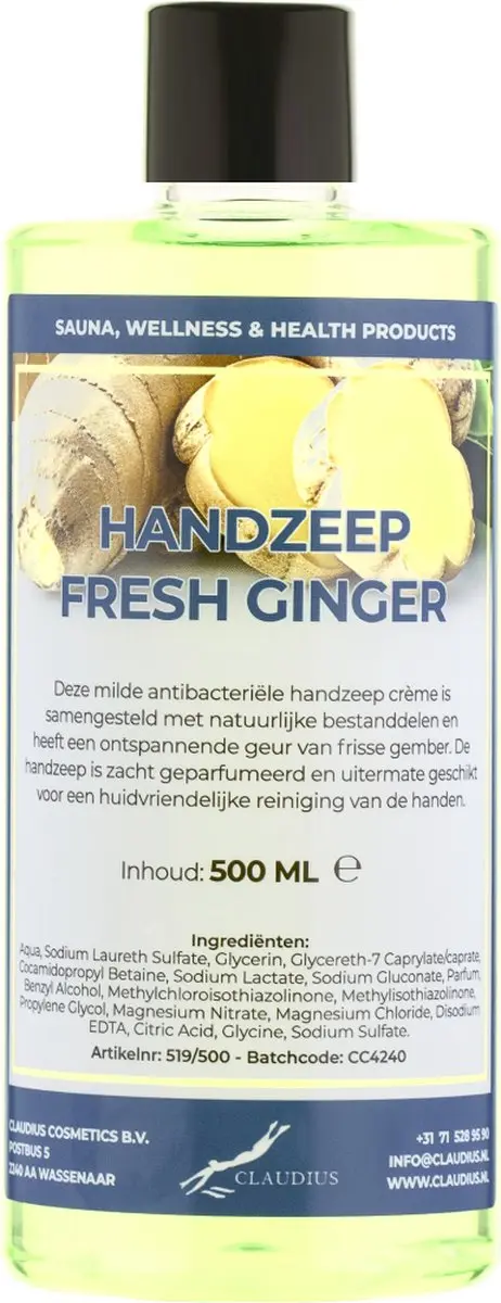 Splashbox Cosmetics Handzeep Fresh Ginger 500ml