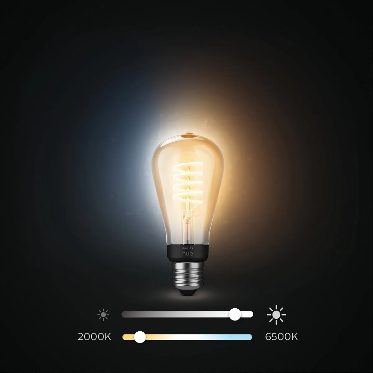 Philips Hue Starterspakket E27 - 2x Filamentlampen Warm tot Koelwit - Incl. Bridge