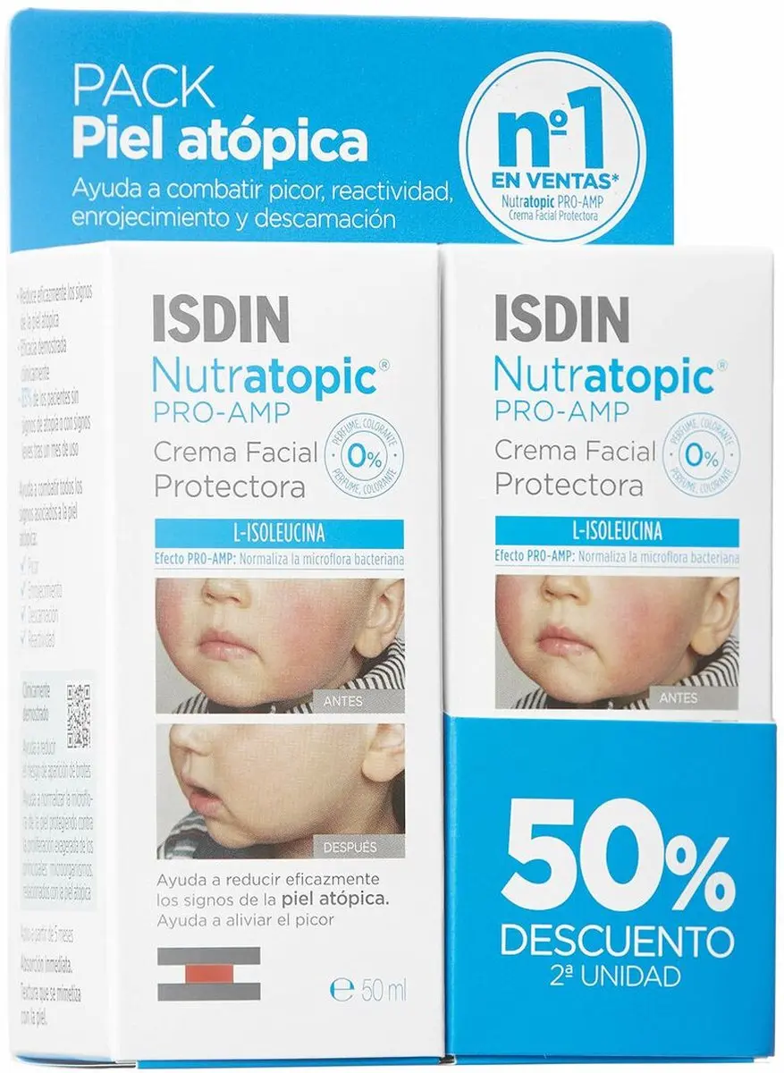 Isdin Nutratopic Pro-AMP Gezichtscrème 100ml - 2x50ml